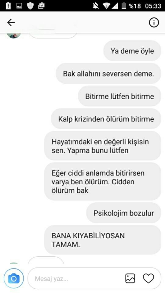 Ya alışamıyorum yokluğuna şu yazdıklarına bakar mısınız?