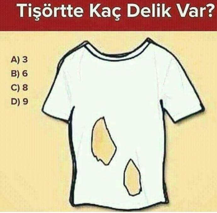Tshirt de kaç delik var😉🤔🤔?