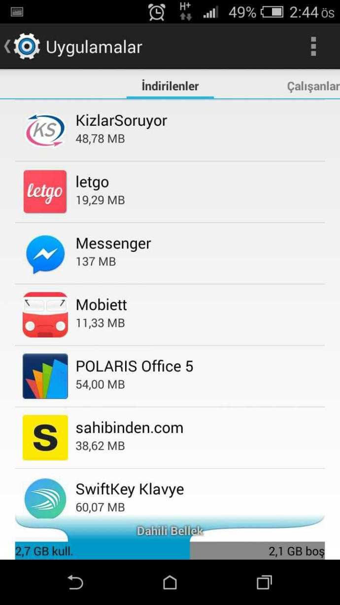 Telefonum 8 GB hafızaya sahip ama 4 GB görünüyor??