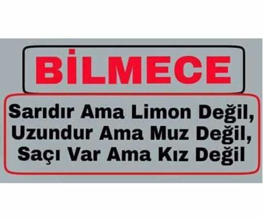 Hadi gençler aşağıdaki bilmecenin cevabi nedir sizce??