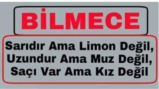 Hadi gençler aşağıdaki bilmecenin cevabi nedir sizce?