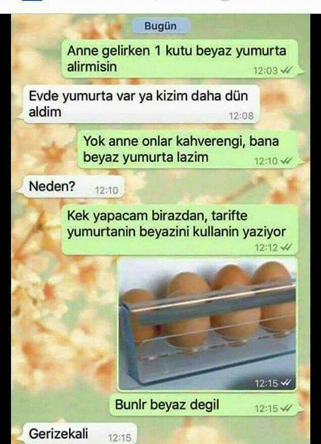 Kek yaparken ne renk yumurta kullanıyorsunuz??