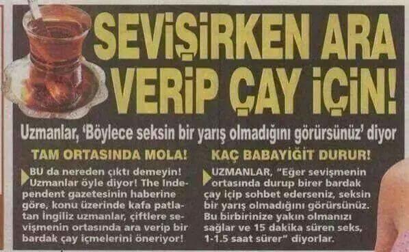 ‘Sevişirken ara verip çay için!’ siz bu konuda ne düşünüyorsunuz?