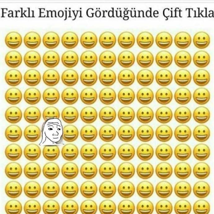 Farklı emojiyi gördünüz mü??