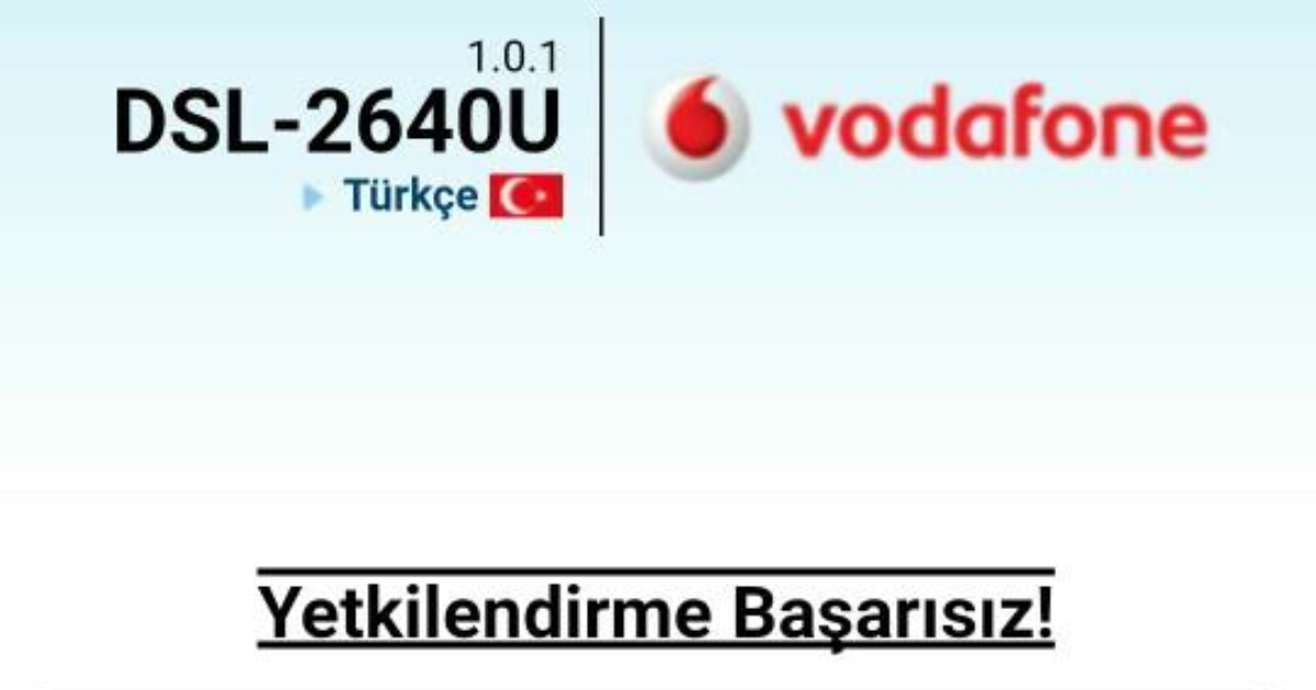 Arkadaşlar evde Vodafone net kablosuz var, kullanıcı adını