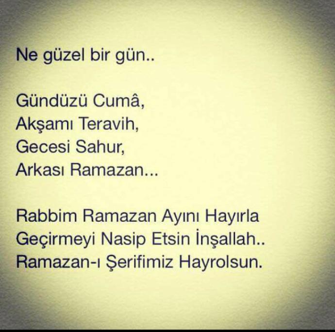 Hayirli cumalar kardeşlerim😊 iyisiniz inşaallah ramazan hazırlığı yapmış mısınız ?