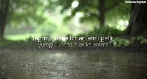 Yağmur daha bir anlamlı gelir, yüreği dünden ıslak kalanlara. Peki sence de öyle mi?
