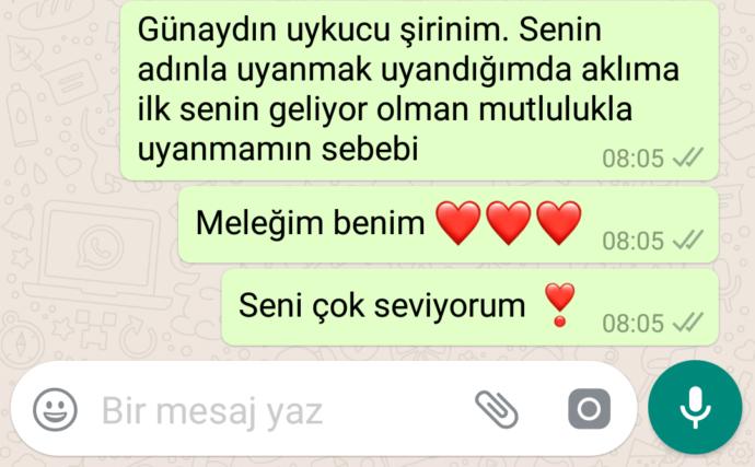 Sevgilime gönderdiğim Günaydın mesajı nasıl?
