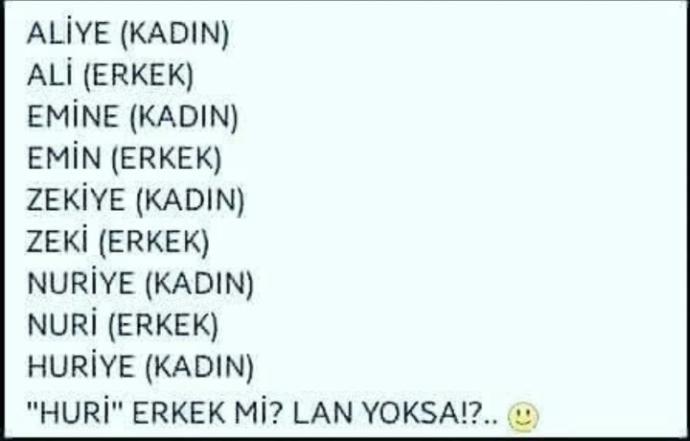 Erkekler İçin Huri Varda Kadınlar İçin Nuri Neden Yok??