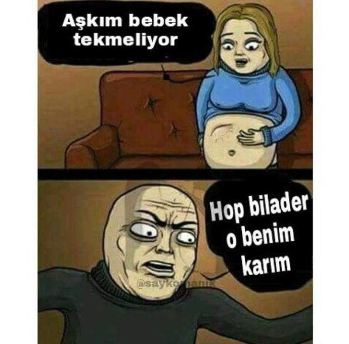 Bebeğiniz eşinizin karnını tekmelerse ona uçan tekme atar mısınız??