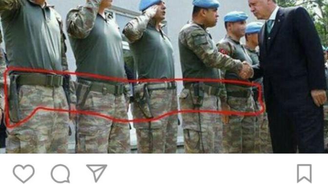 Erdoğan Askeri Kışlayı ziyaret ederken Askerlerin Silahları neden Alındı?