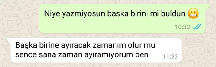 Beni seviyor ama zaman mi ayıramıyor??