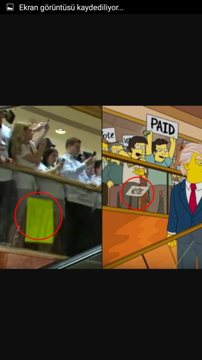 14 sene önce çekilmiş ''Trump'' ve ''The Simpson'' bağlantılı fotoğraf hakkında ne düşünüyorsunuz?