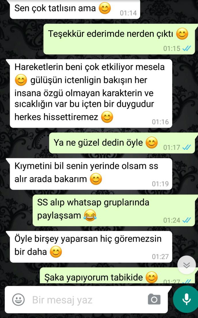 1 aydır konuşuyoruz ilk defa iltifat etti ?