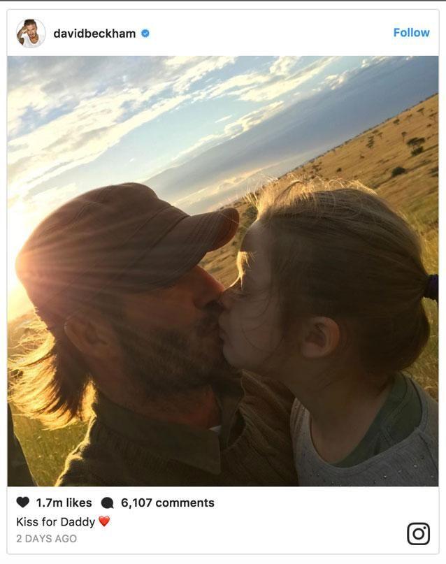 David Beckham'ın kızını dudağından öpmesi sosyal medyayı salladı! Sizce ebeveynlerin çocuklarını dudağından öpmesi doğru mu?