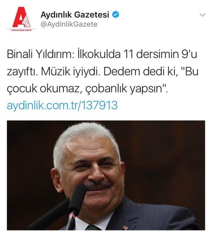 Binali Yildirim'in Ğ harfini bilmemesine ne diyosunuz?