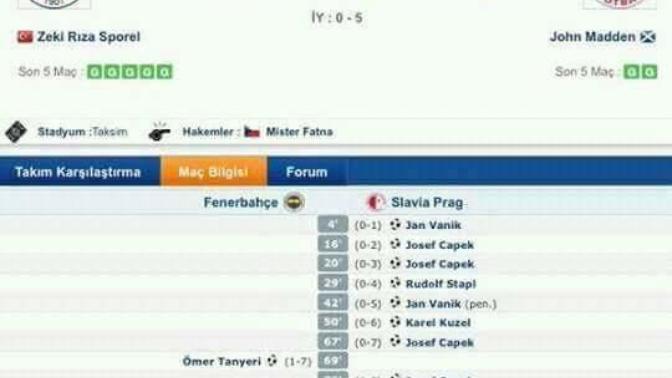 Fb 1 Slavia Prag 10 maçını bilen var mı?