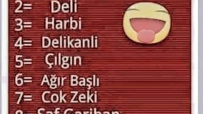 Telefon numaranın son rakamına göre hangisisin?