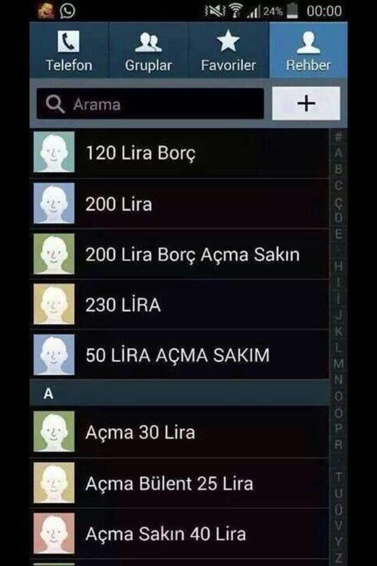 Sevmediğiniz kişiyi rehberinize nasıl kaydedersiniz?