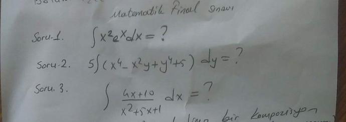 İntegral çözebilen var mı?