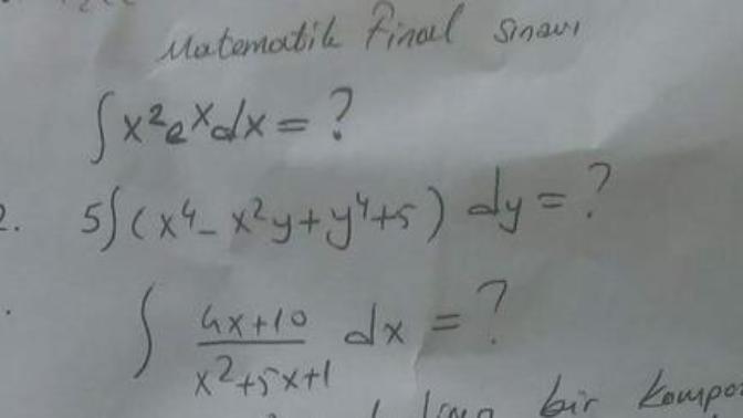 İntegral çözebilen var mı?