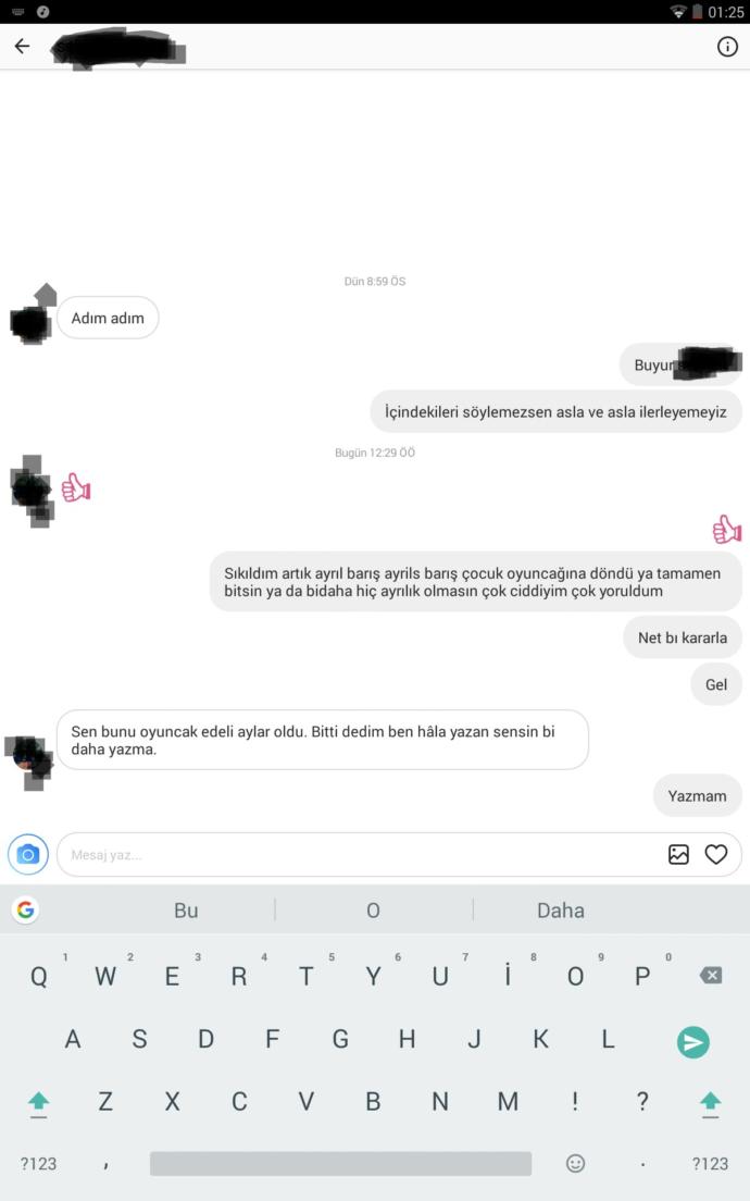 Pişman olur mu? ( Yazışmaları okuyun ) ?