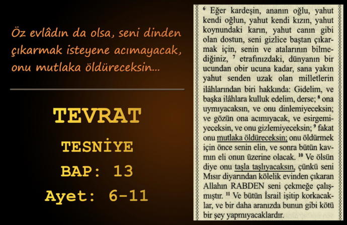 Tevratın en sevdıgım ayeti nasıl sızce işte biz museviler boyle baglıyız kıtabımıza ?