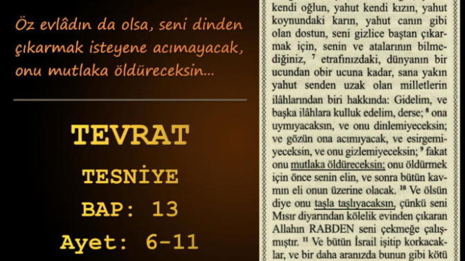 Tevratın en sevdıgım ayeti nasıl sızce işte biz museviler boyle baglıyız kıtabımıza?