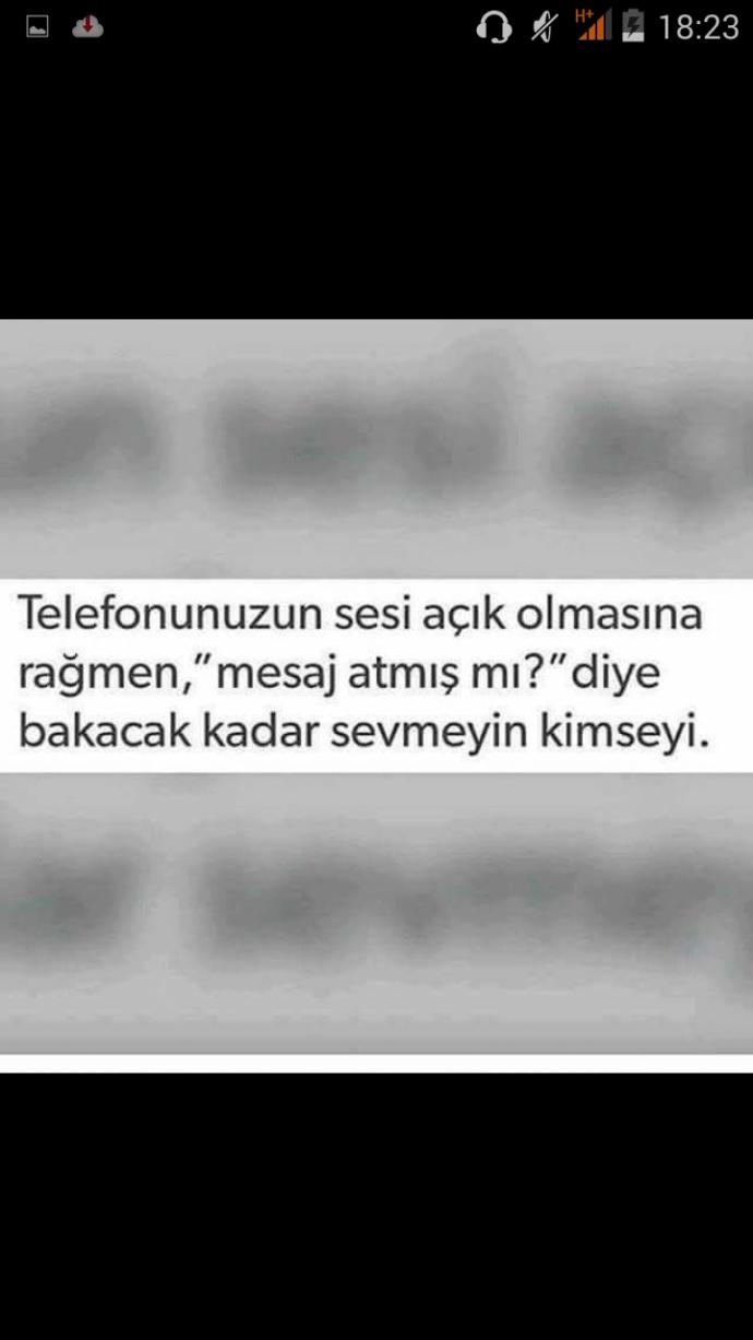 Telefonunuzun sesi açık olmasına rağmen, mesaj atmış mı diye bakacak kadar seviyor musunuz birini ?