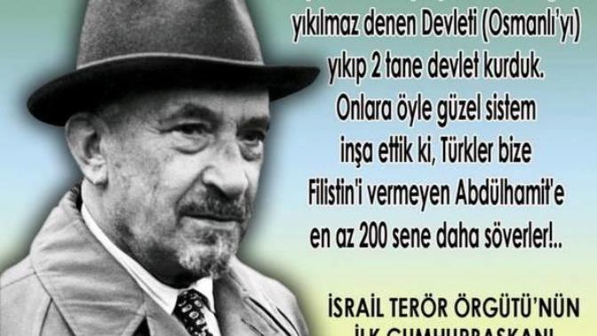 İsrail Devletinin İlk Cumhurbaşkanı Chaim Weizman'ının Bu Sözü Hakkında Ne Düşünüyorsunuz?