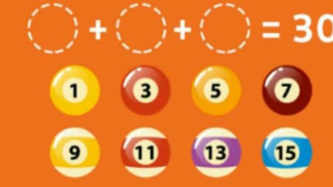 Hangi topları deliklere yerleştirip toplarsanız 30 elde edersiniz?