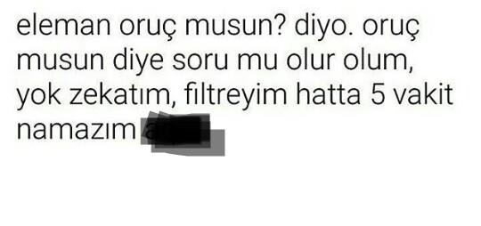 Oruç musun/Oruçlu musun? 