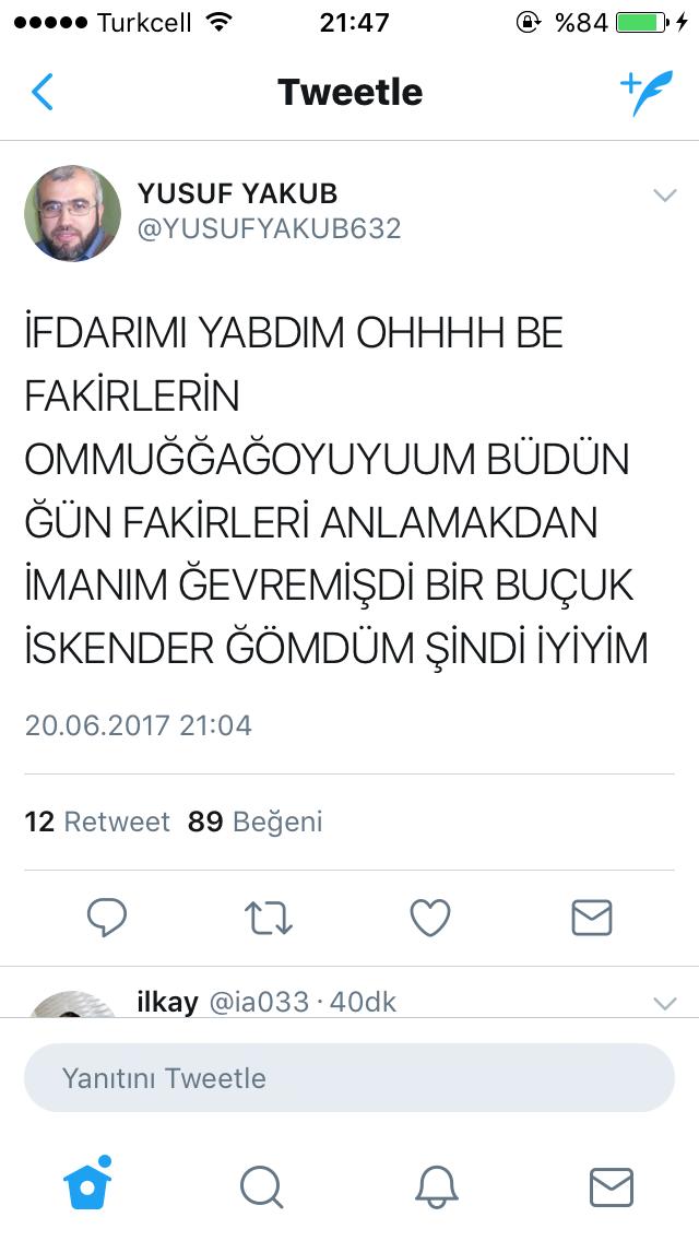 YUSUF YAKUB'u bilen var mı ya da Twitter'den takip eden 😄😄?