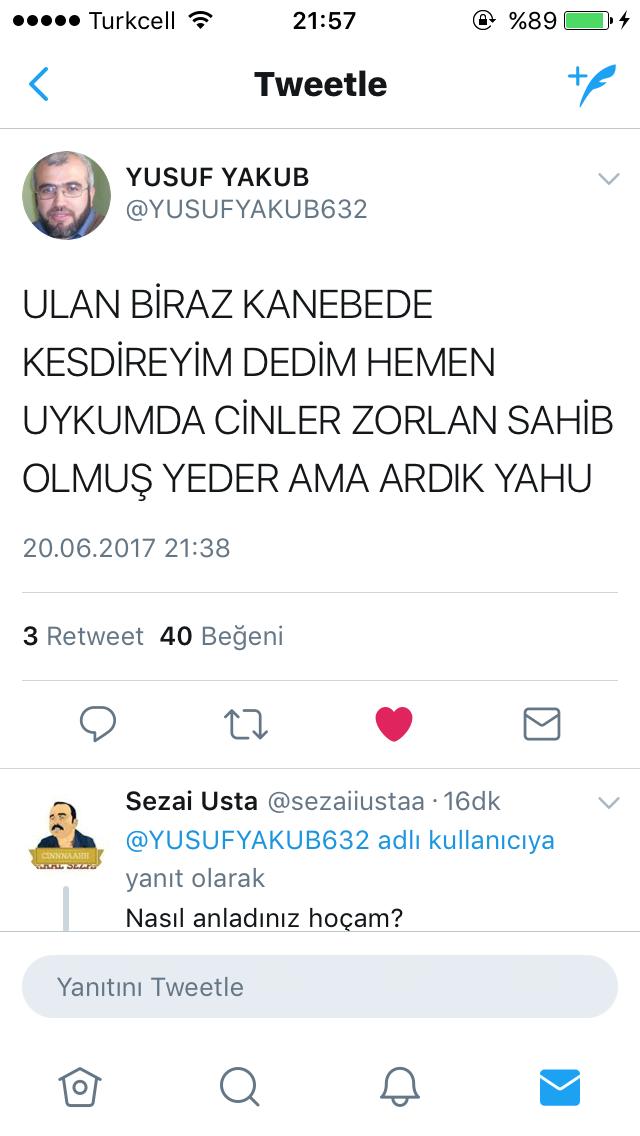 YUSUF YAKUB'u bilen var mı ya da Twitter'den takip eden 😄😄?