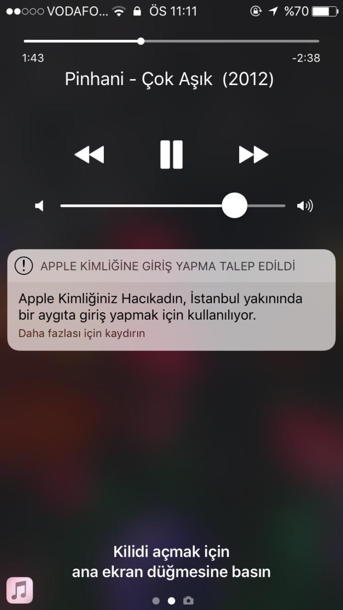 Iphone Apple kimliği sorunu?