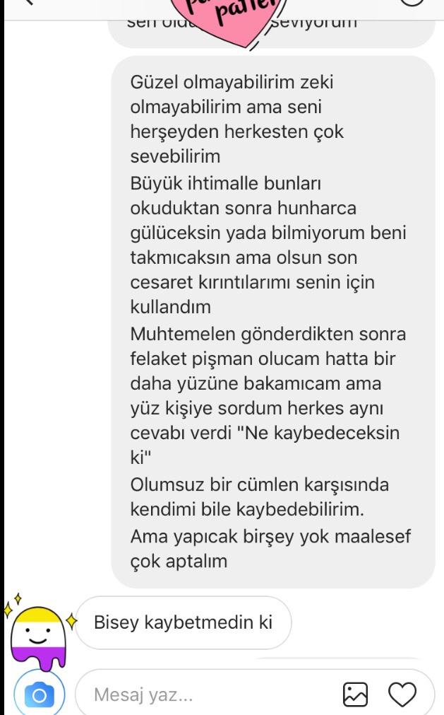 Sevdiğim çocuğa itiraf ettim?