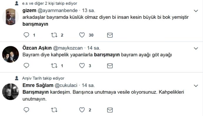 Bayramda küs olduğunuz kişilerle barışır mısınız 🍬?