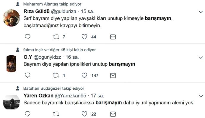 Bayramda küs olduğunuz kişilerle barışır mısınız 🍬?