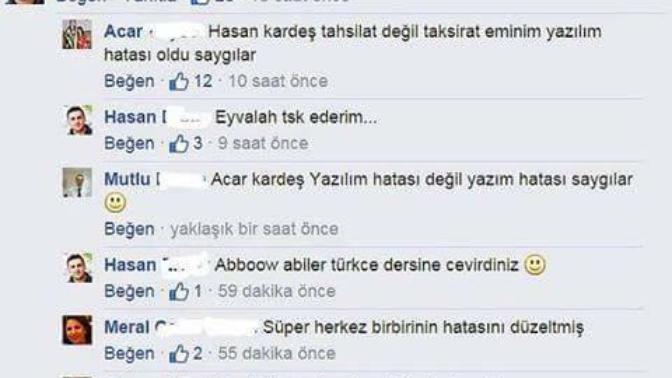 Yazım hatası yapan insandan soğumak?