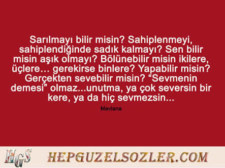 Gerçek sevginin size göre tanımı nedir?