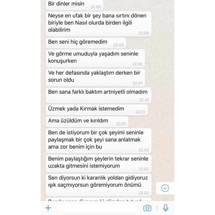 Bu mesajlaşma hakkında ne düşünüyorsunuz ?
