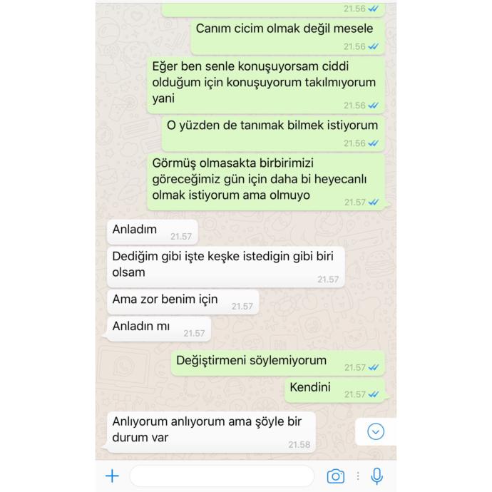 Bu mesajlaşma hakkında ne düşünüyorsunuz ?
