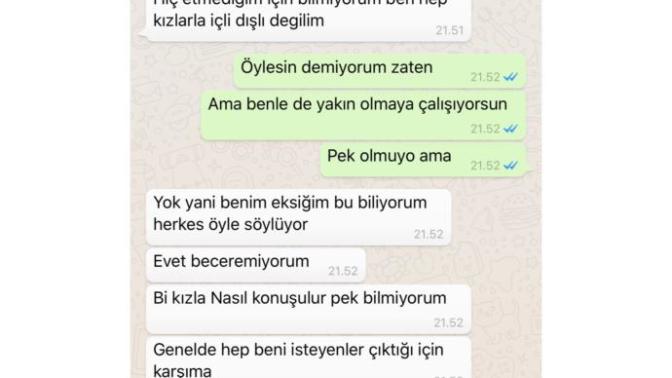 Bu mesajlaşma hakkında ne düşünüyorsunuz?