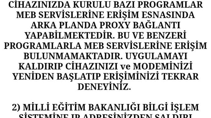 MEB TARAFINDAN BLOKLANDINIZ?