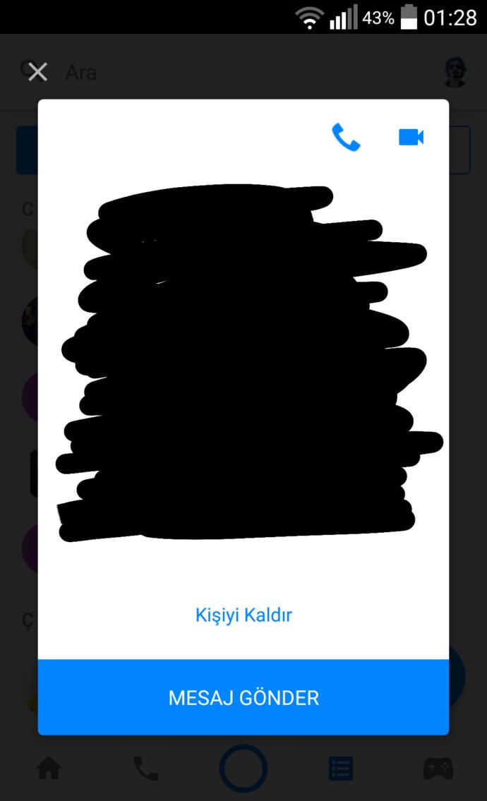Facebook messenger dan kişi silmek_?