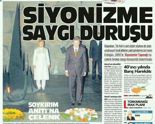 Erdogan neden İsrail devletini kuran kişinin mezarı onunde saygı duruşu yapmıştı ?
