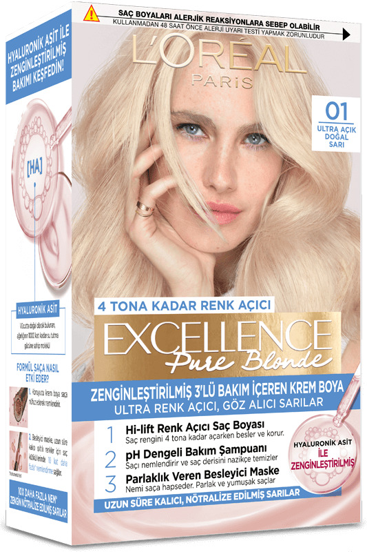 Loreal Excellence 01 ultra açık doğal sarı