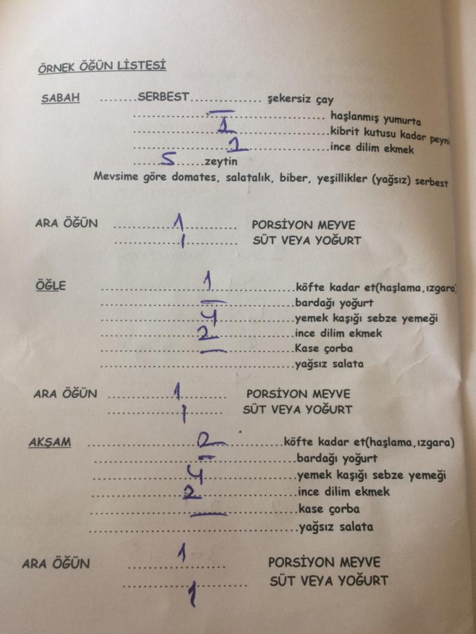 Diyetisyenimin verdiği bu liste sizce nasıl bu kez listeli??