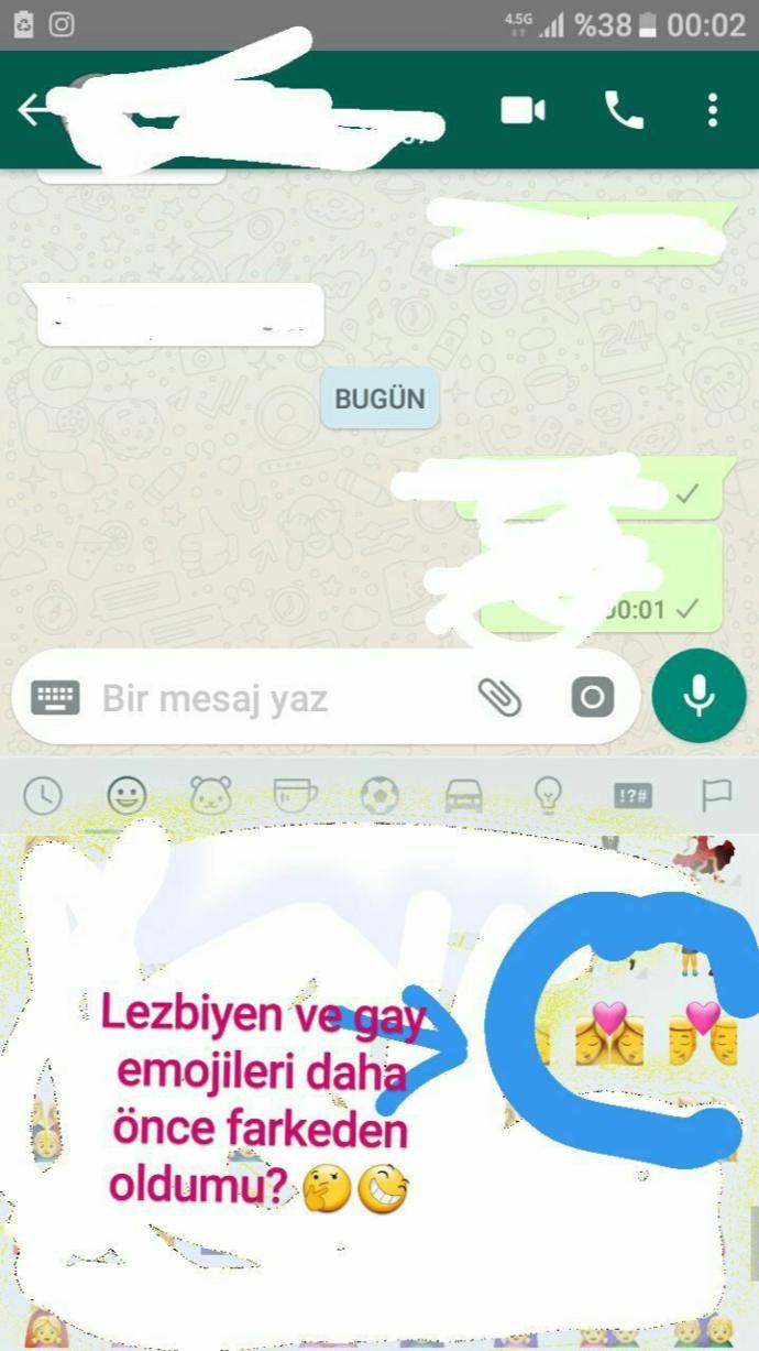 Lezbiyen ve Gay Emojisi Daha Önce Farkeden Oldumu. Bide whatsapp bunun farkındamı değilmi sizce?