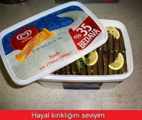 Dondurma kabının içinden dondurma mı yoksa yaprak sarması mı çıkmasını isterdiniz?
